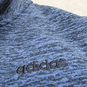 Adidas Fleece Sweater Youth Large 1/4 Zip Feather Blue Long‎ Sleeve Mock Neck